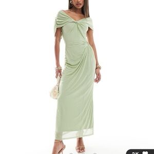 ASOS Sage Green mesh dress